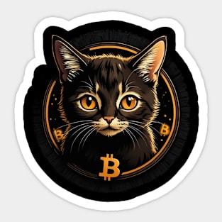 Cryptocurrency Cat Sticker